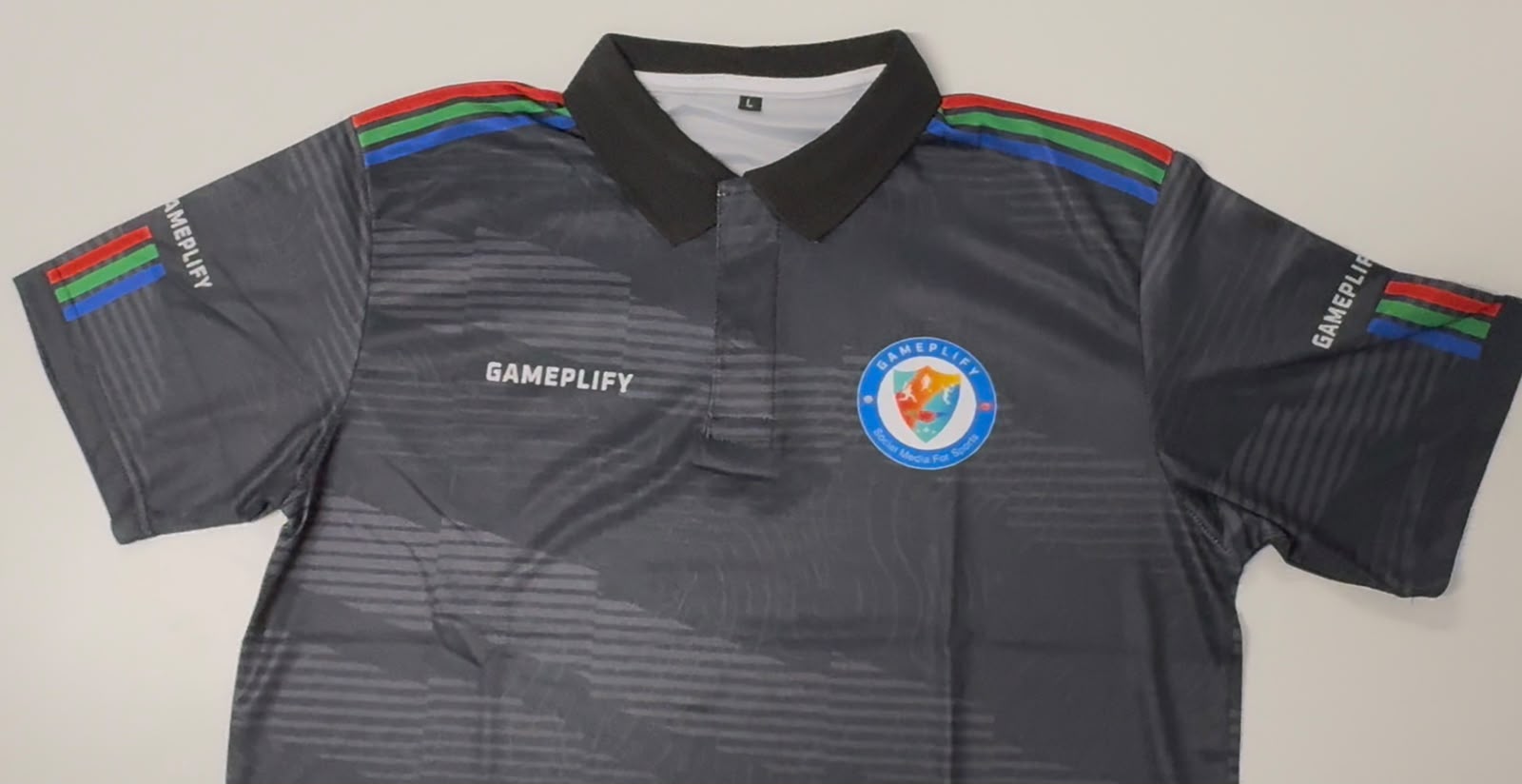 Gameplify Founder Jersey - Black Half Button Up