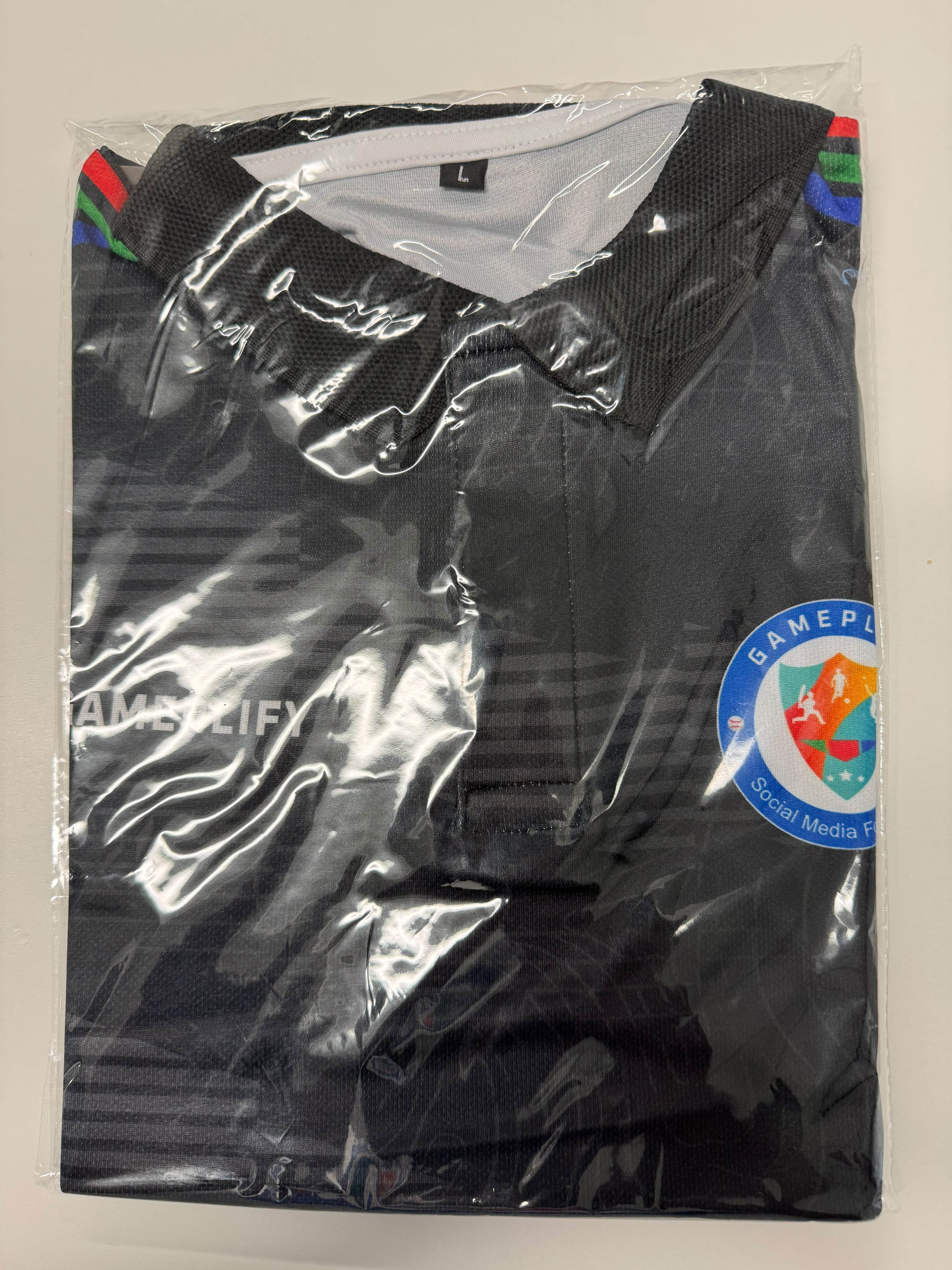Gameplify Founder Jersey - Black Half Button Up